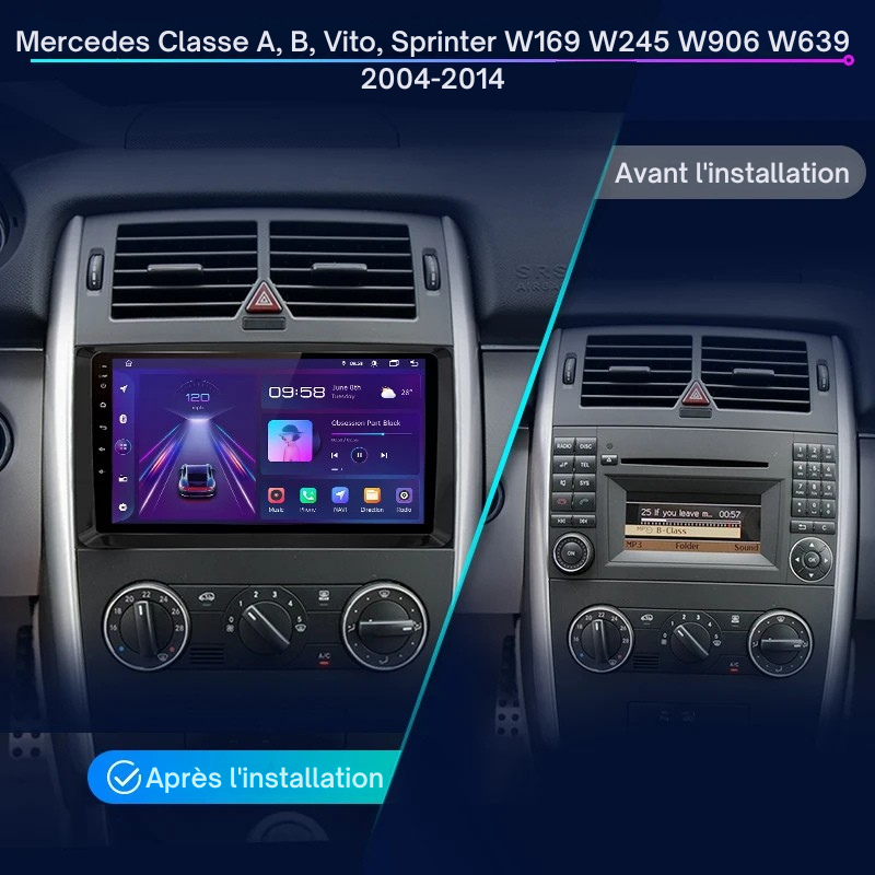 Mercedes Classe A - B - Vito - Sprinter W169 W245 W906 W639 2004-2014