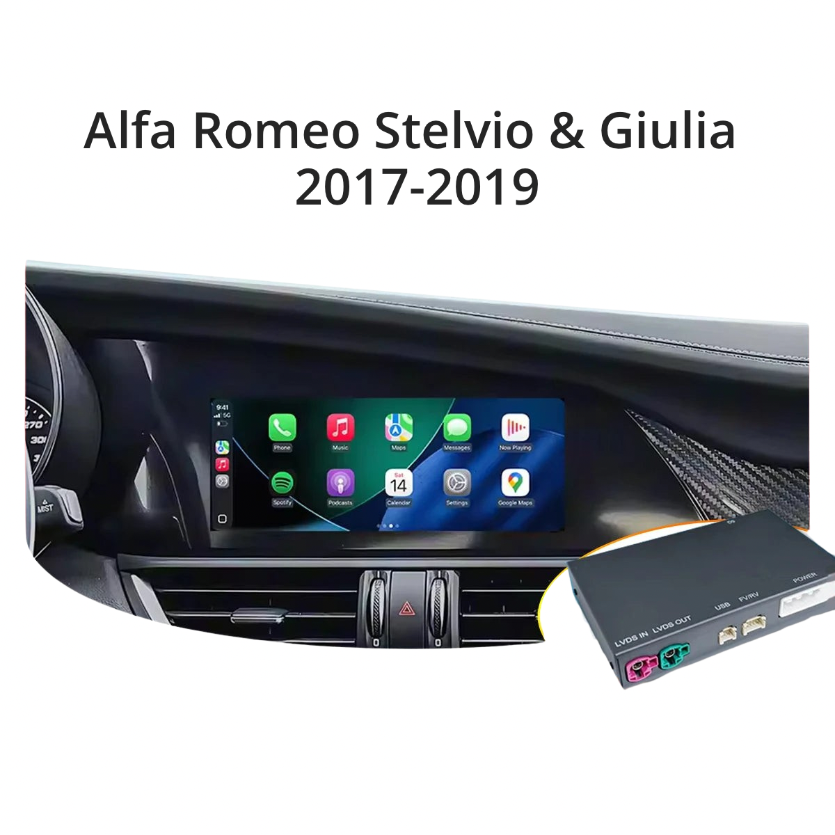Boîtier décodeur pour Alfa Romeo Stelvio Giulia 2017-2019