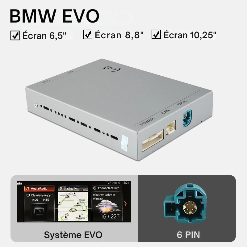 Boitier CARPLAY BMW pour système CIC-NBT-EVO