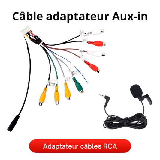 Câbles de sortie RCA Câble adaptateur Aux-in