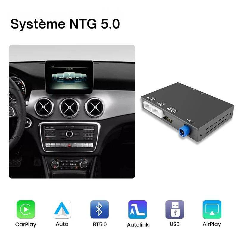 Boitier sans fil CarPlay Android Auto pour Mercedes Benz A GLC CLA GLA E GLE CLS Classe W176 W205 NTG4.0/4.5/5.0