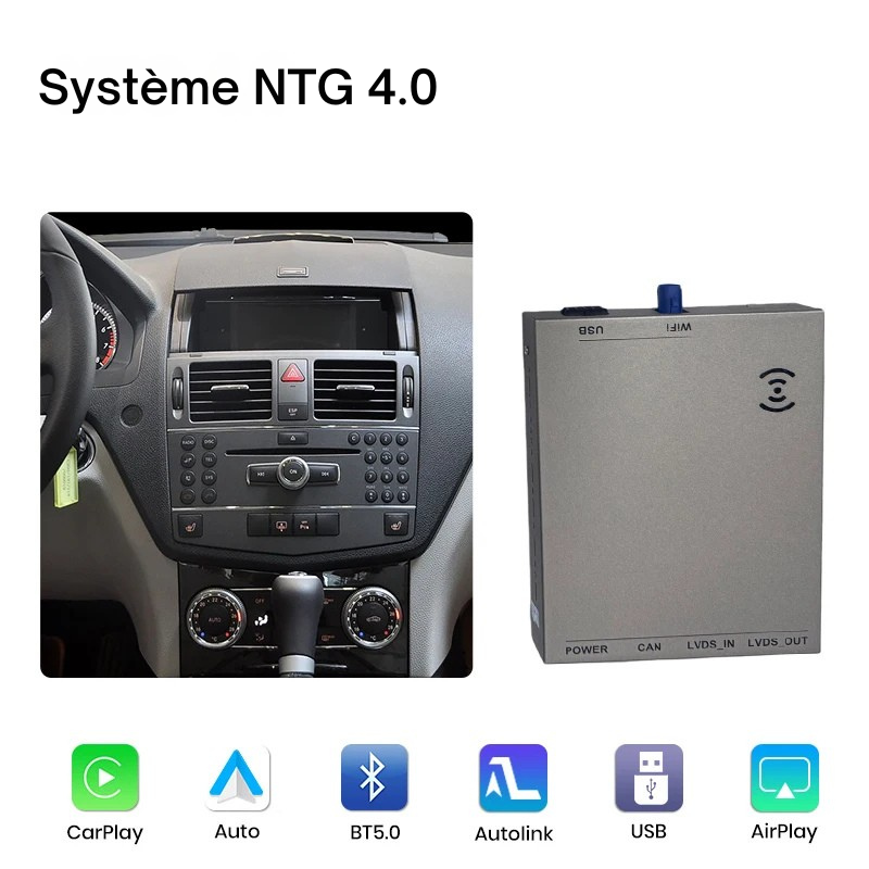 Boitier sans fil CarPlay Android Auto pour Mercedes Benz A GLC CLA GLA E GLE CLS Classe W176 W205 NTG4.0/4.5/5.0