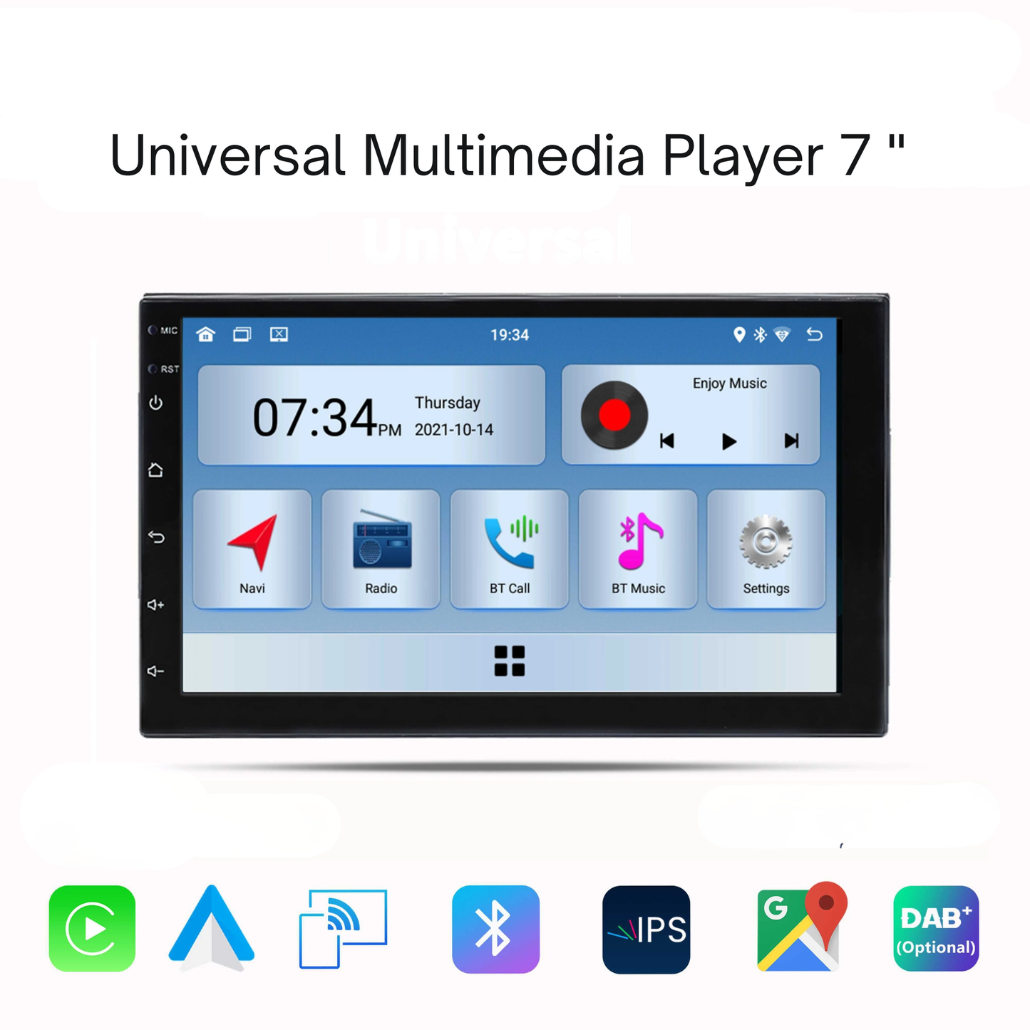 Universal Multimedia Player 7 '' 2 Din Android 14