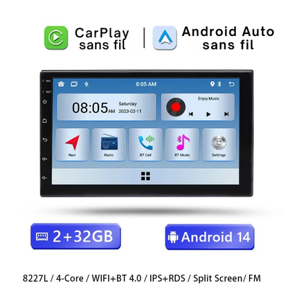 Universal Multimedia Player 7 '' 2 Din Android 14