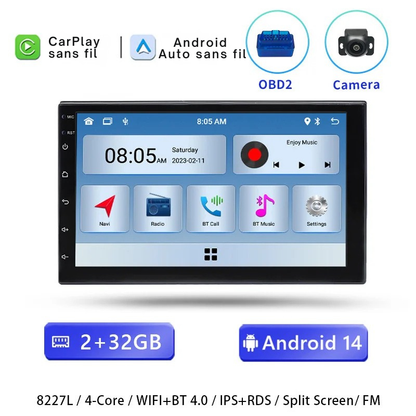Universal Multimedia Player 7 '' 2 Din Android 14